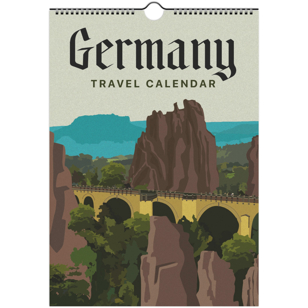 Travel Kalender Deutschland - Online Vintage Travel Retro Poster Shop BLN PRINT
