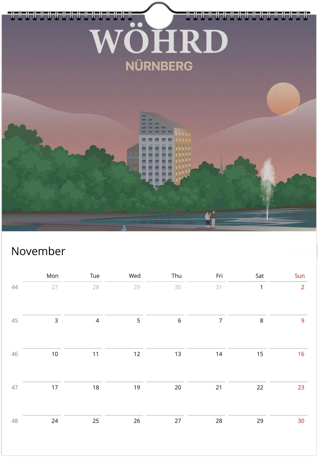 Travel Kalender Deutschland - Online Poster Shop BLN PRINT