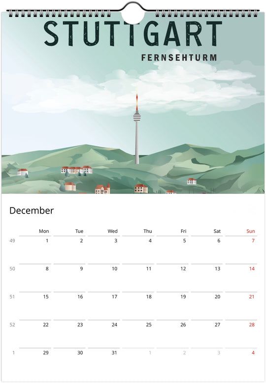 Travel Kalender Deutschland - Online Poster Shop BLN PRINT