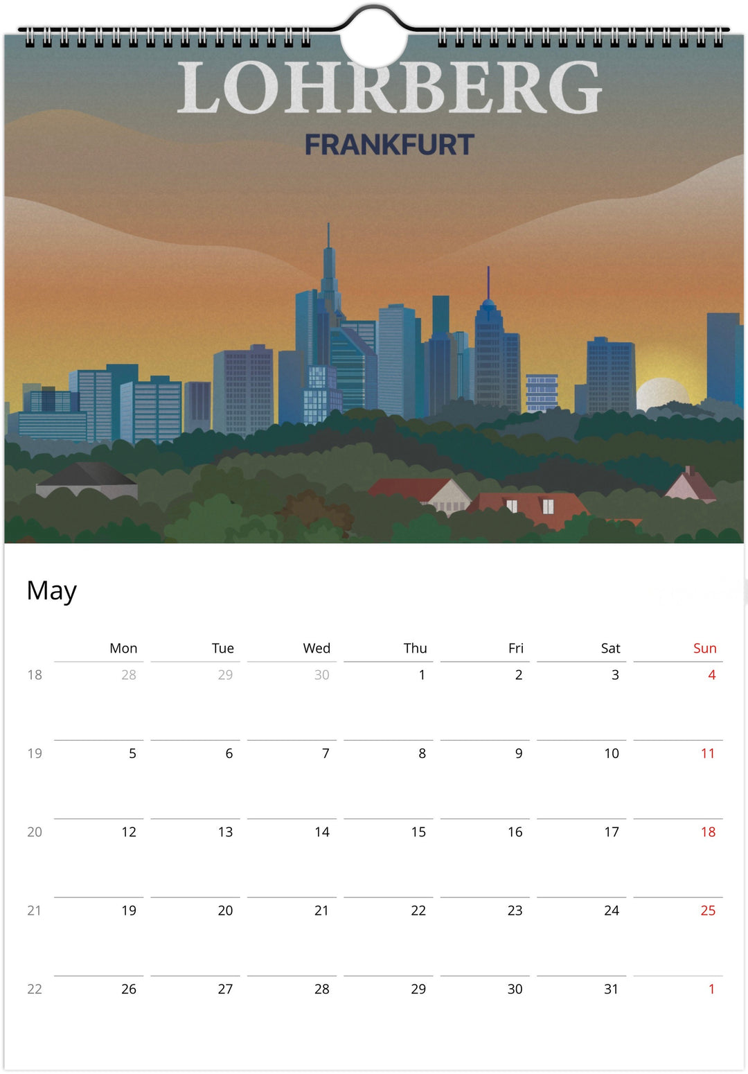 Travel Kalender Deutschland - Online Poster Shop BLN PRINT