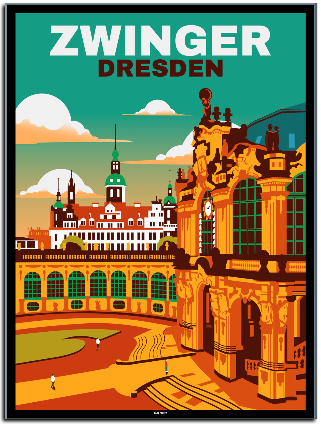 vintage berlin poster shop #30x40cm-schwarzer-farbrand