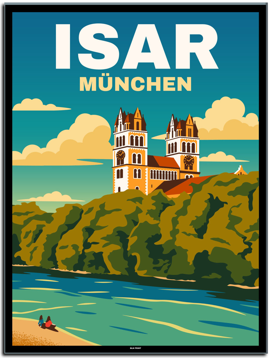 vintage berlin poster shop #30x40cm-schwarzer-farbrand