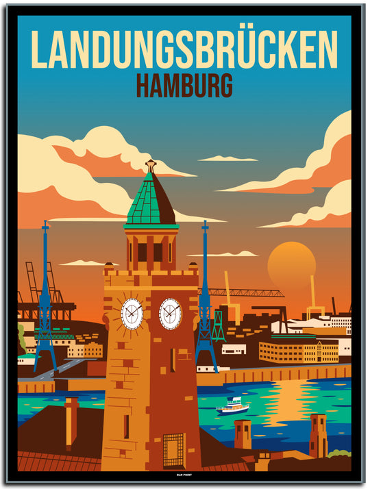 vintage berlin poster shop #50x70cm-schwarzer-farbrand