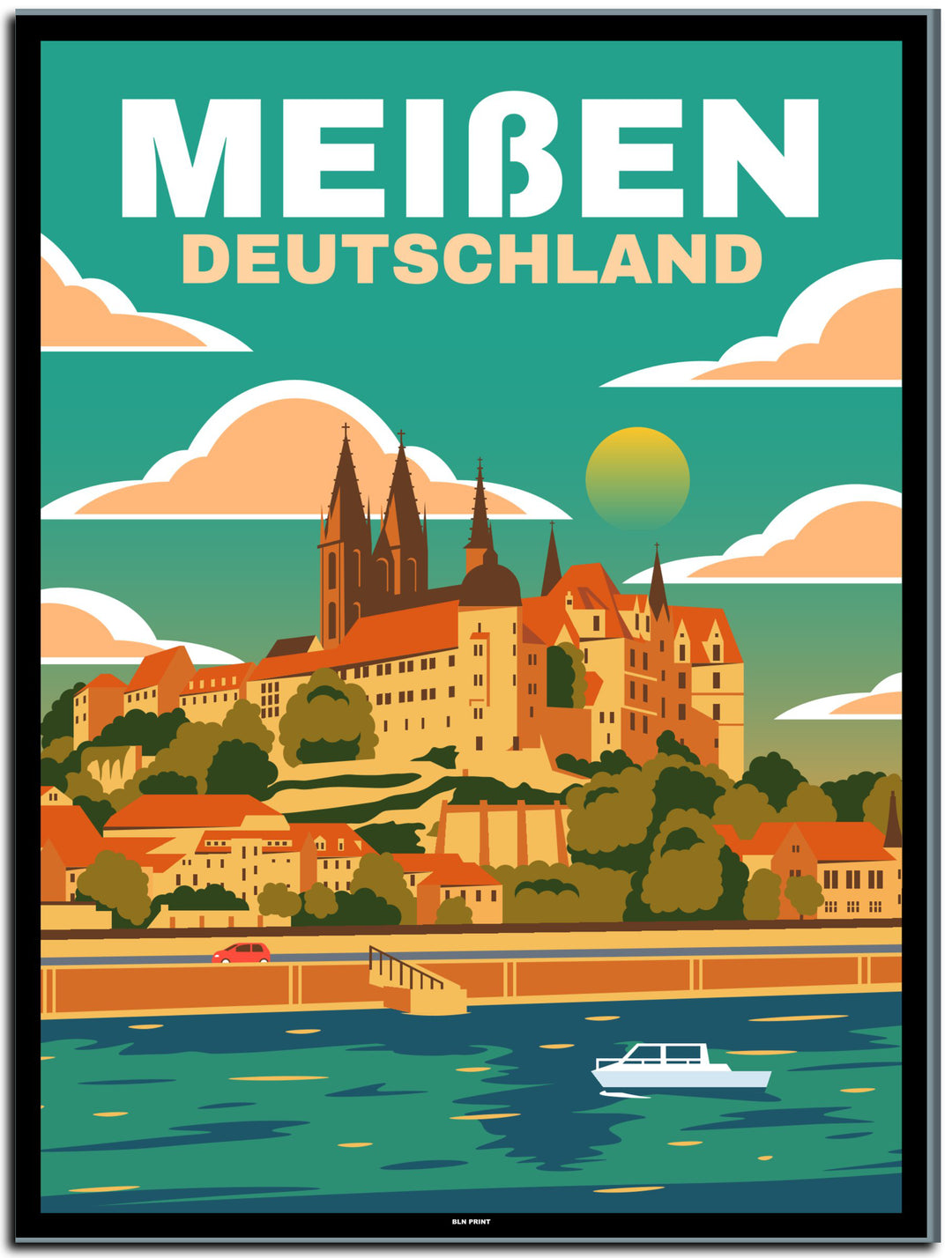 vintage dresden poster shop #30x40cm-schwarzer-farbrand