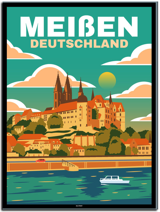 vintage dresden poster shop #30x40cm-schwarzer-farbrand