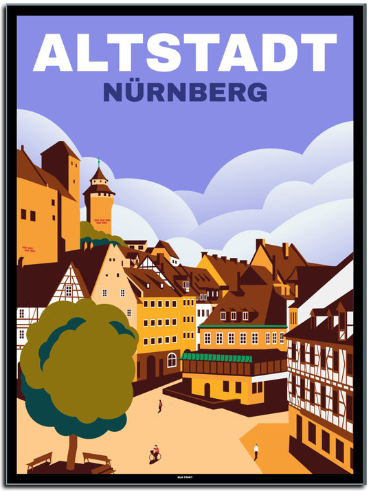 vintage berlin poster shop #30x40cm-schwarzer-farbrand