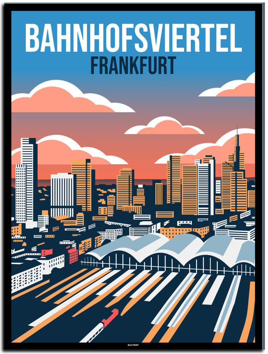 vintage frankfurt poster shop #30x40cm-schwarzer-farbrand