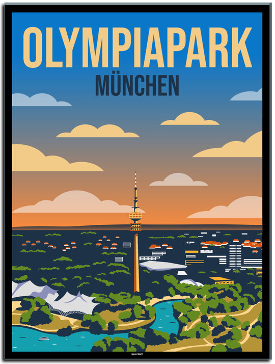 vintage münchen poster shop #30x40cm-schwarzer-farbrand