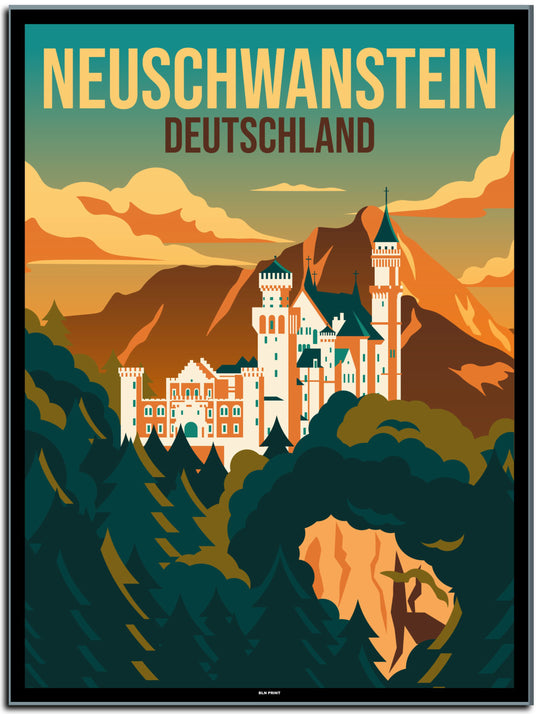 vintage berlin poster shop #30x40cm-schwarzer-farbrand