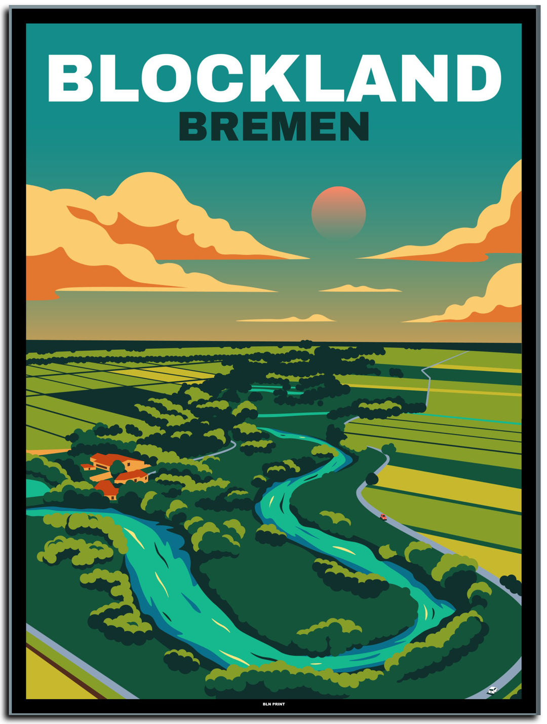 vintage berlin poster shop #30x40cm-schwarzer-farbrand