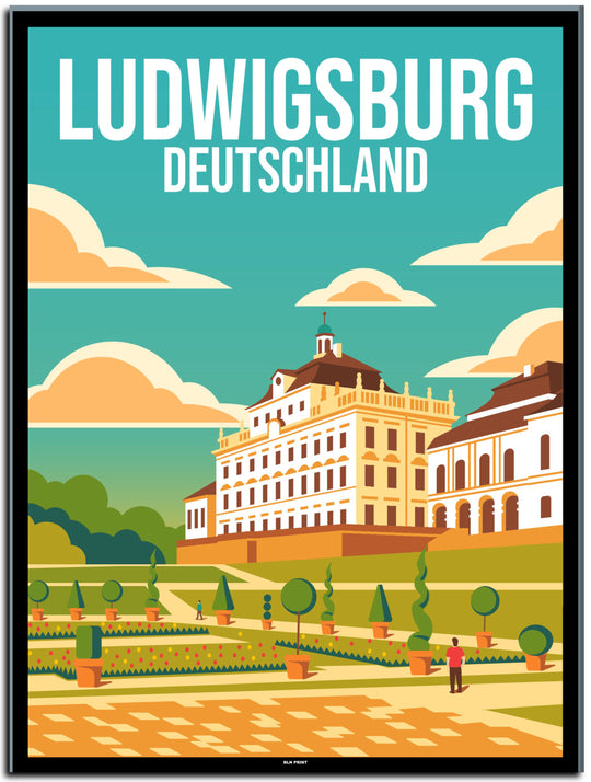 vintage stuttgart poster shop #30x40cm-schwarzer-farbrand