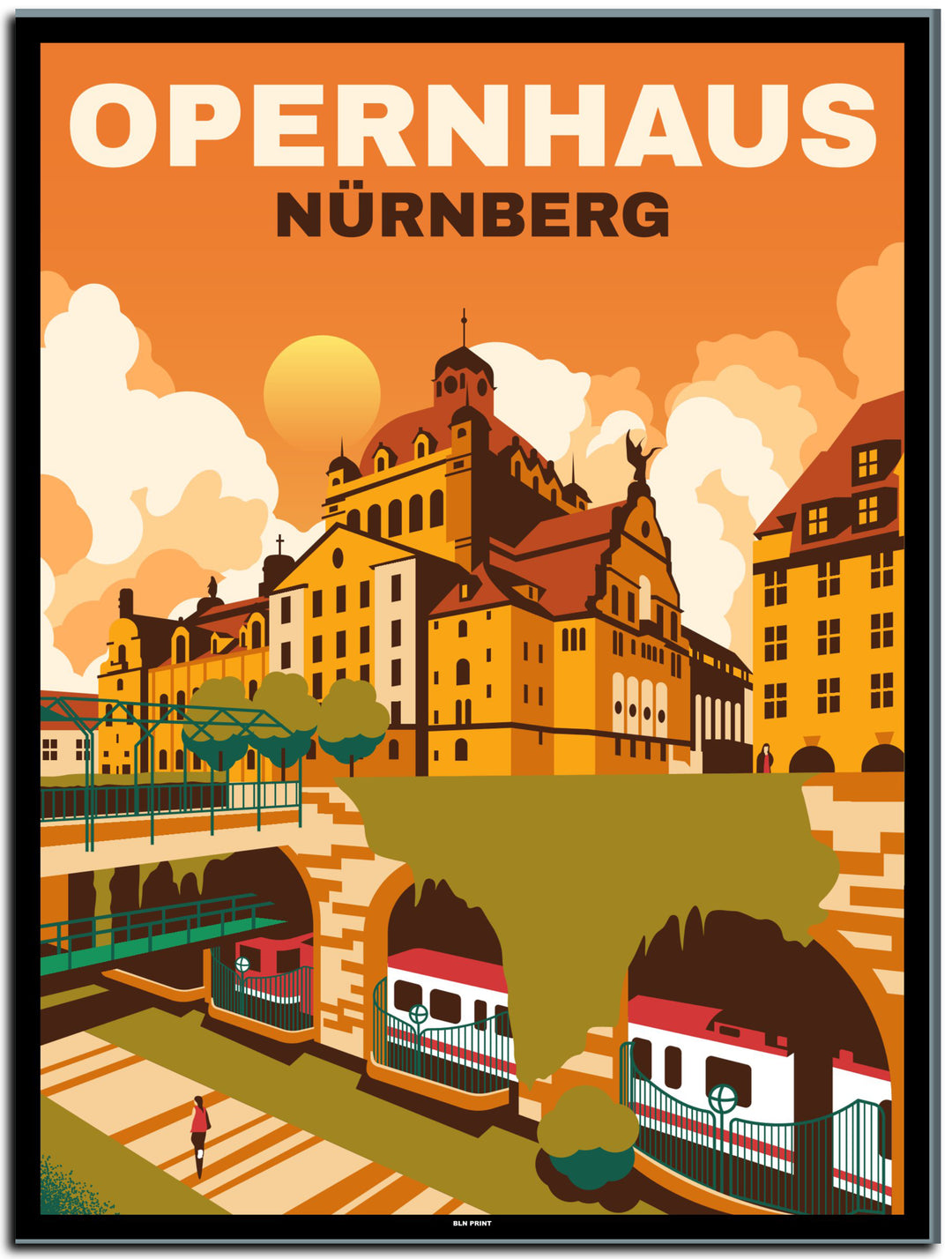 vintage berlin poster shop #30x40cm-schwarzer-farbrand