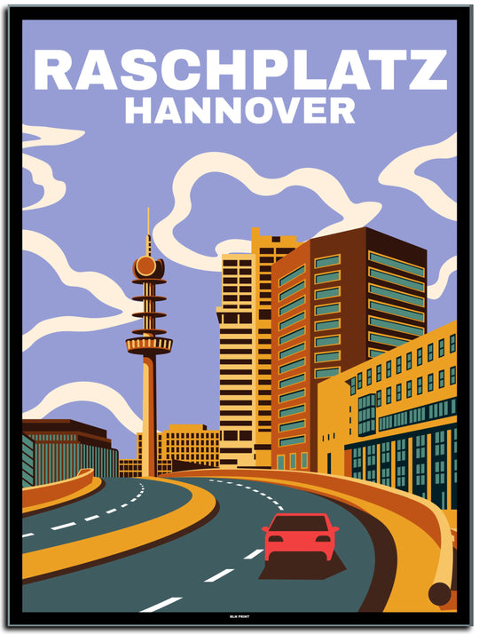 vintage hannover poster shop #30x40cm-schwarzer-farbrand