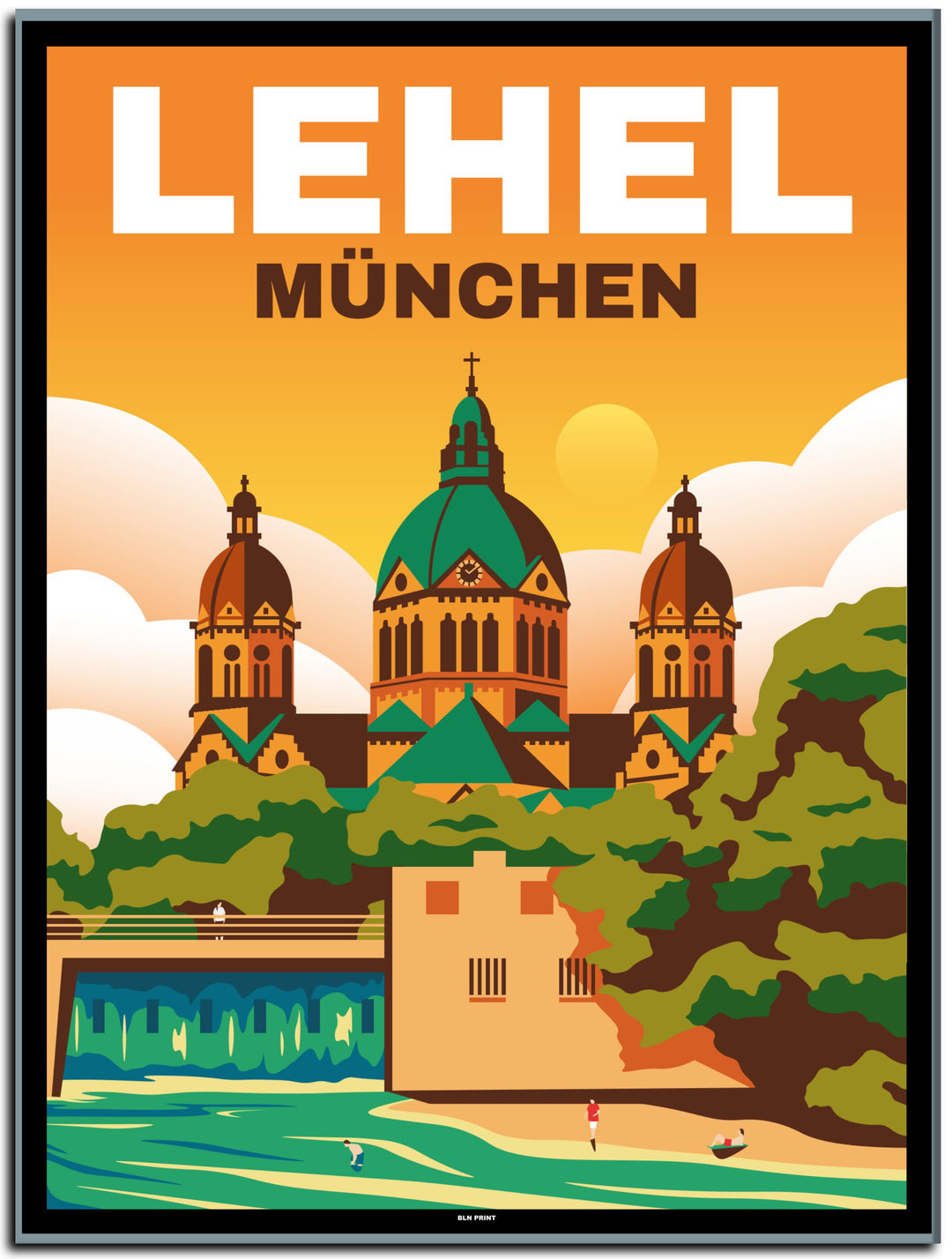 vintage berlin poster shop #30x40cm-schwarzer-farbrand