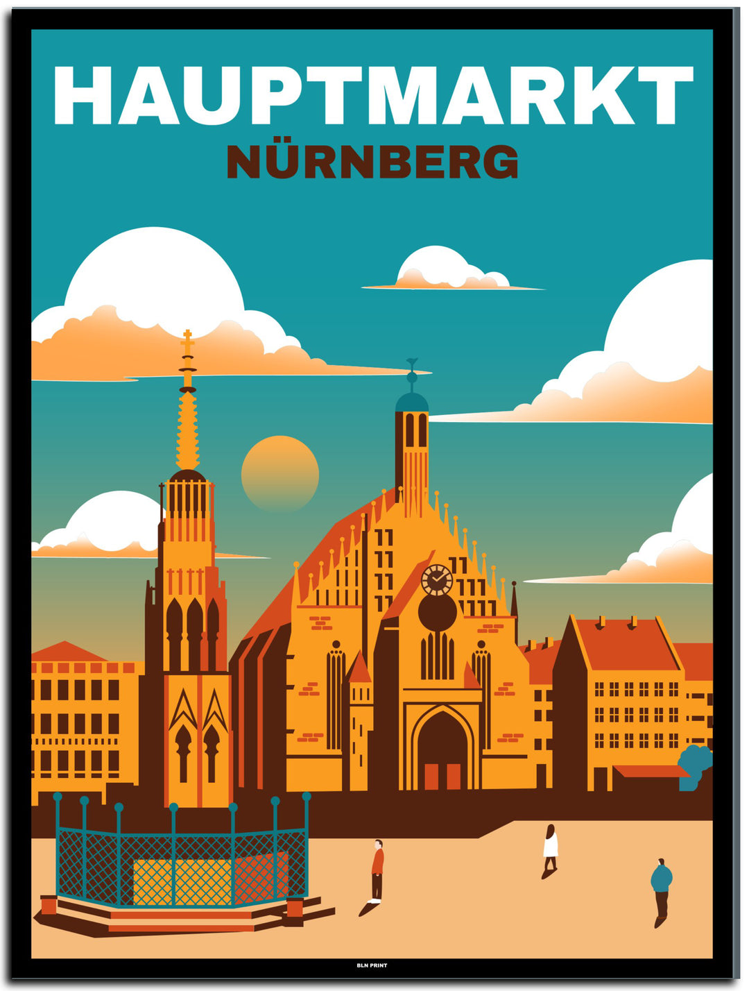 vintage berlin poster shop #30x40cm-schwarzer-farbrand