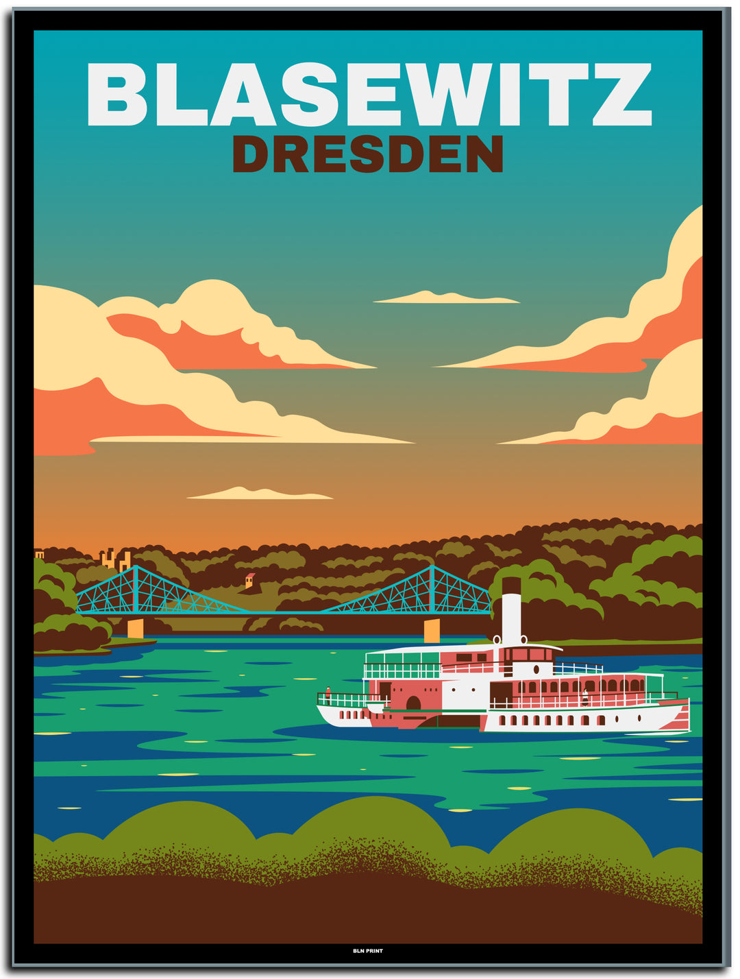 vintage berlin poster shop #30x40cm-schwarzer-farbrand