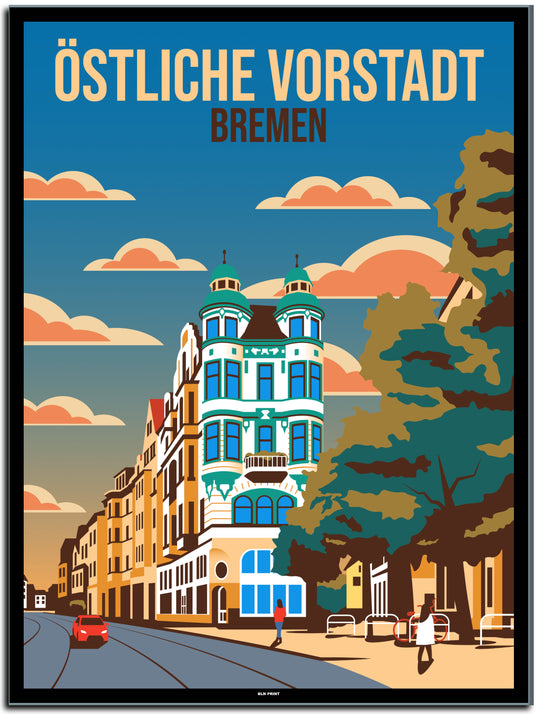 vintage berlin poster shop #30x40cm-schwarzer-farbrand