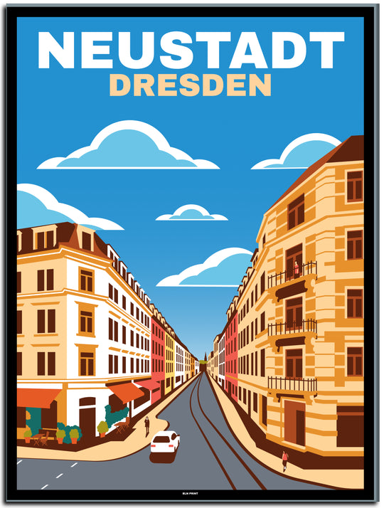 vintage dresden poster shop #30x40cm-schwarzer-farbrand