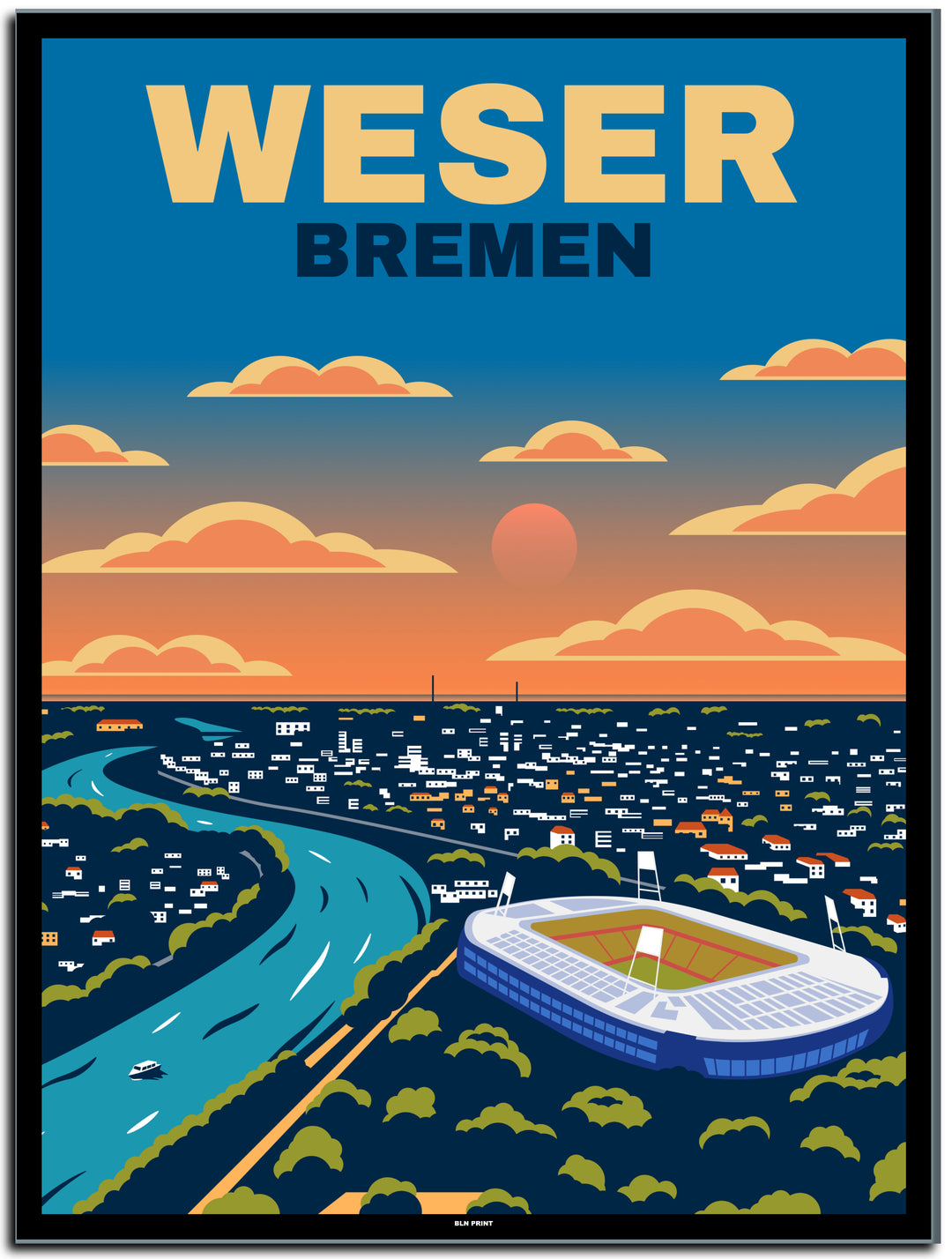 vintage berlin poster shop #30x40cm-schwarzer-farbrand