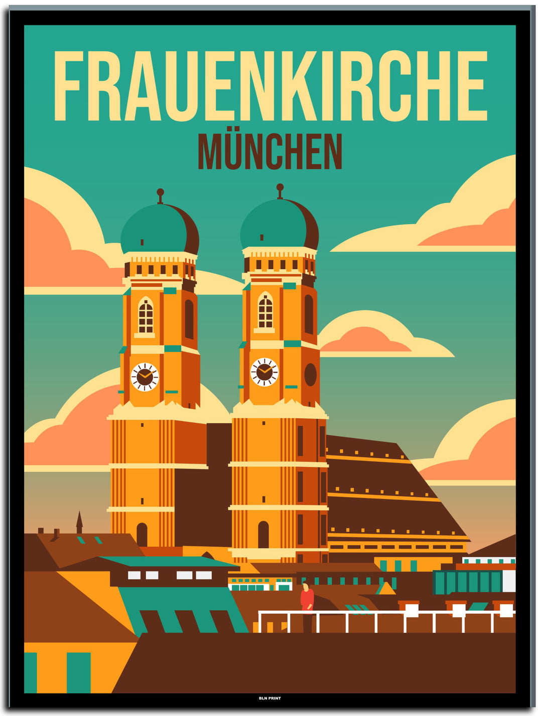 vintage münchen poster shop #30x40cm-schwarzer-farbrand