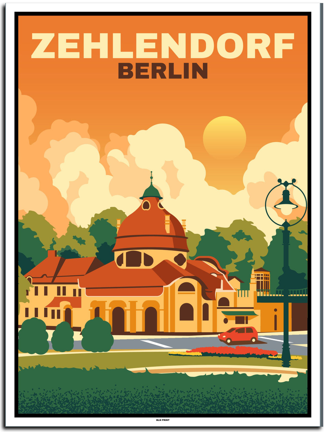 berlin zehlendorf poster #30x40cm-weier-farbrand