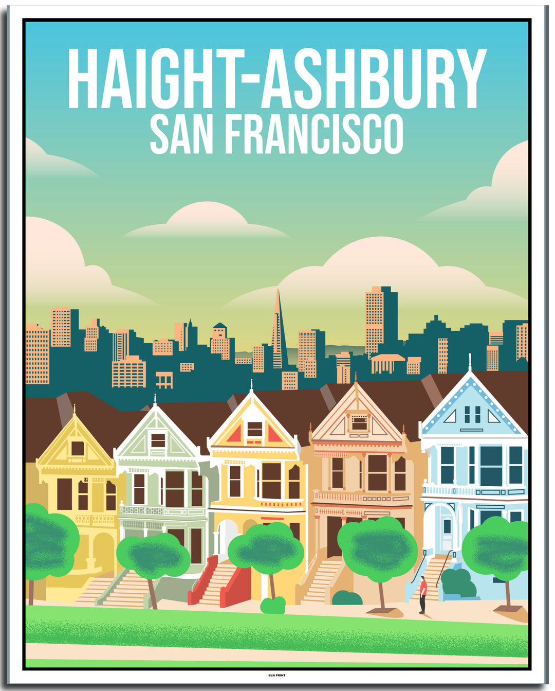 vintage travel poster San Francisco #40x50cm-weier-farbrand