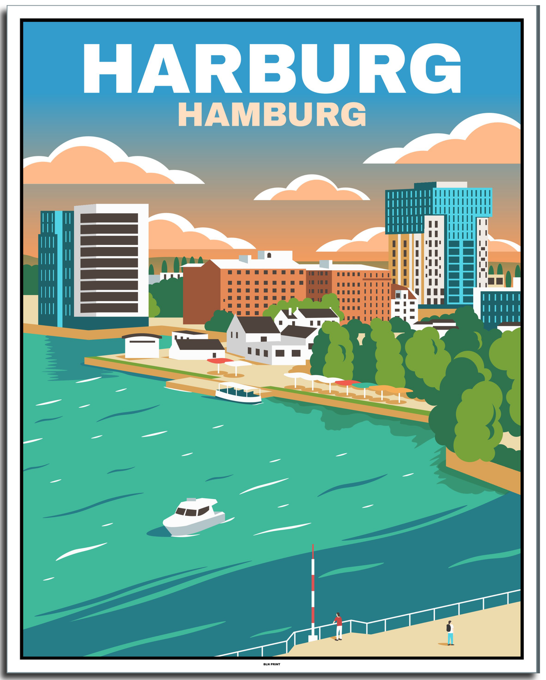 intage hamburg poster shop #40x50cm-weier-farbrand