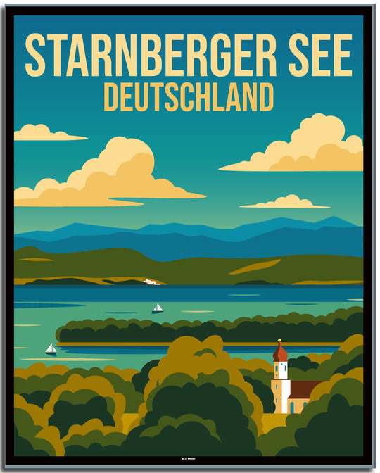 vintage münchen poster shop #40x50cm-schwarzer-farbrand