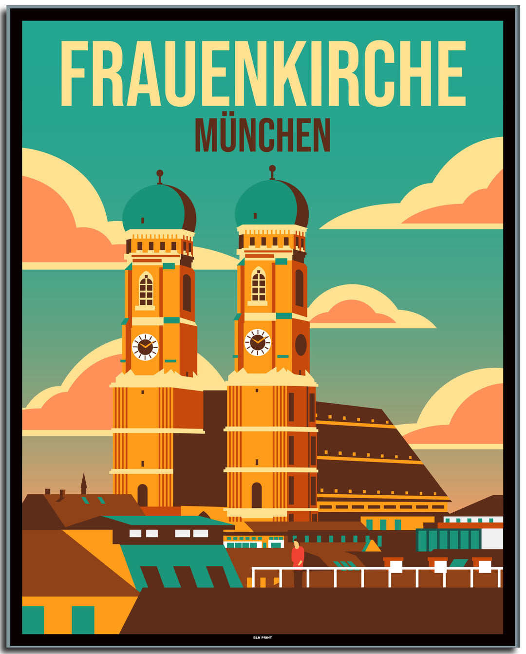 vintage münchen poster shop #40x50cm-schwarzer-farbrand