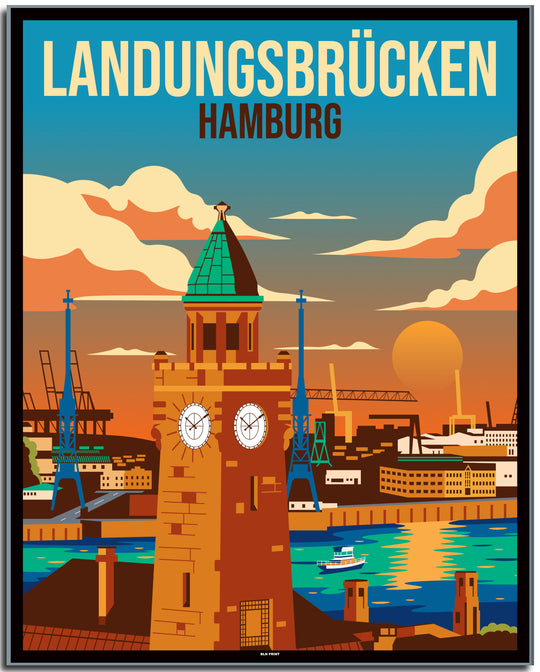 vintage berlin poster shop #40x50cm-schwarzer-farbrand