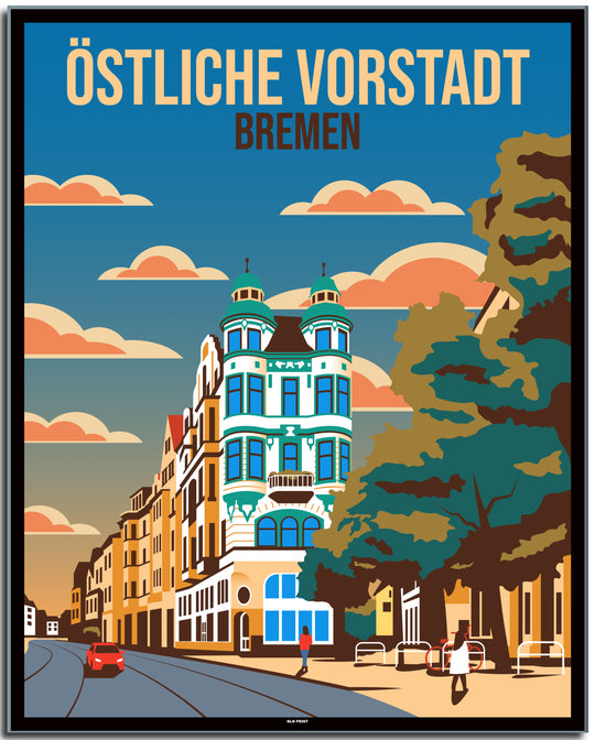 vintage berlin poster shop #40x50cm-schwarzer-farbrand