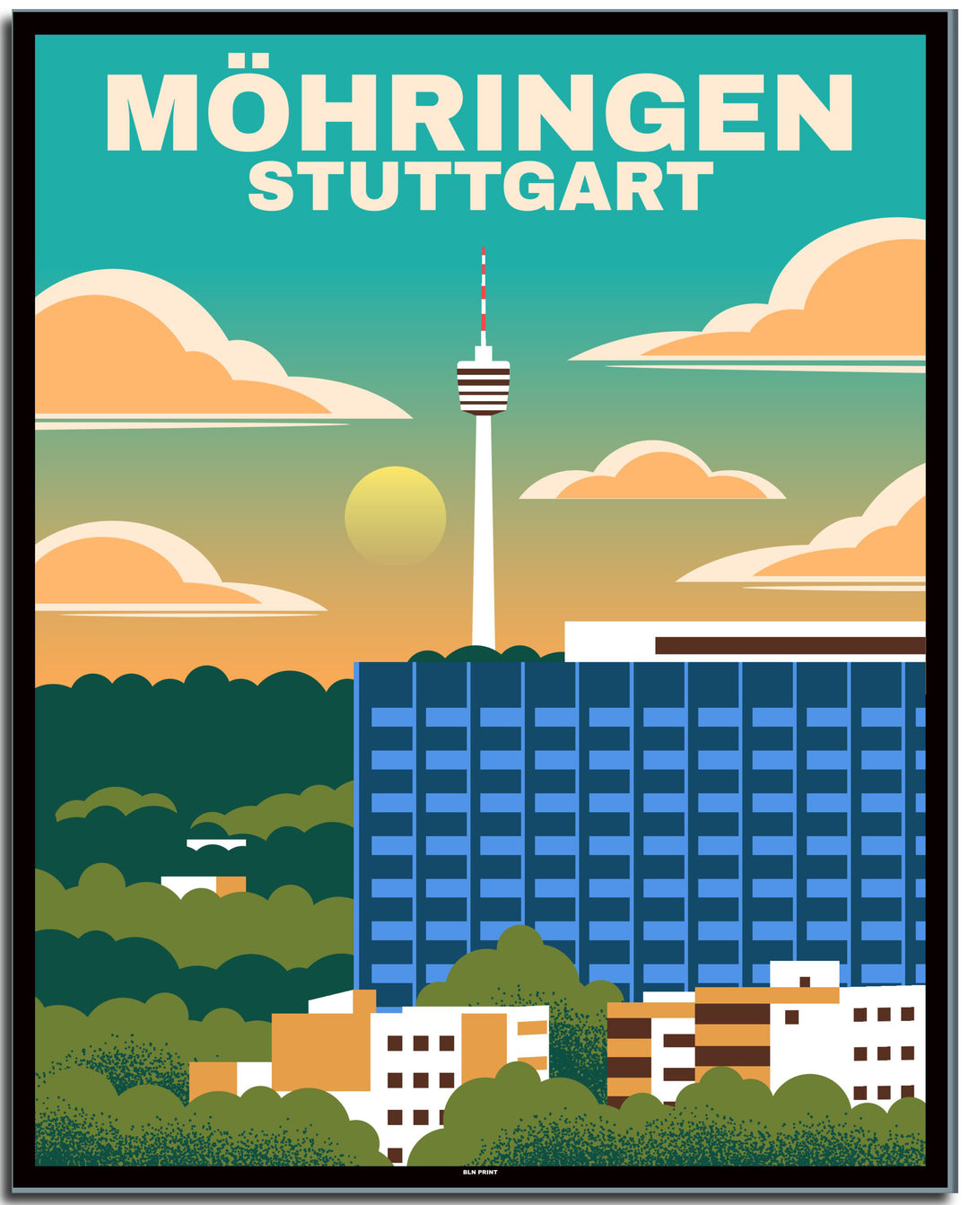 vintage stuttgart poster shop #40x50cm-schwarzer-farbrand