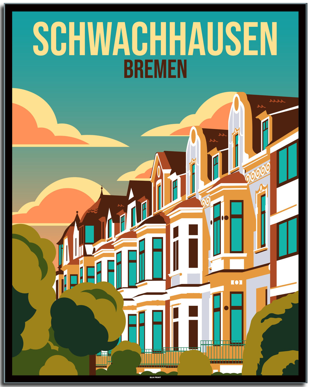 vintage berlin poster shop #40x50cm-schwarzer-farbrand