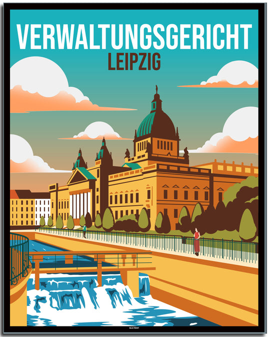 vintage leipzig poster shop #40x50cm-schwarzer-farbrand