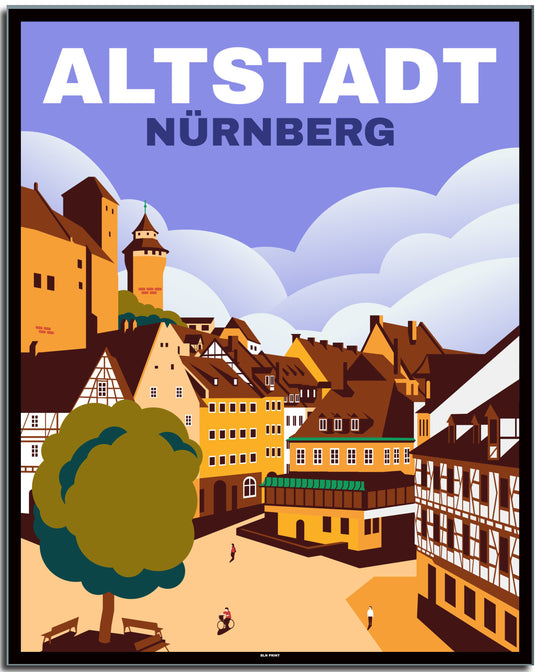 vintage berlin poster shop #40x50cm-schwarzer-farbrand