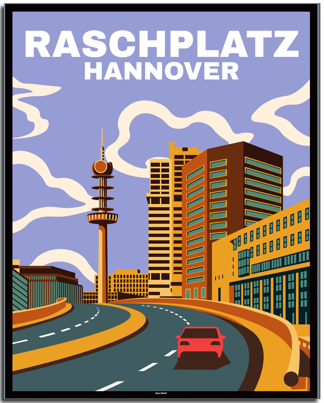 vintage hannover poster shop #40x50cm-schwarzer-farbrand