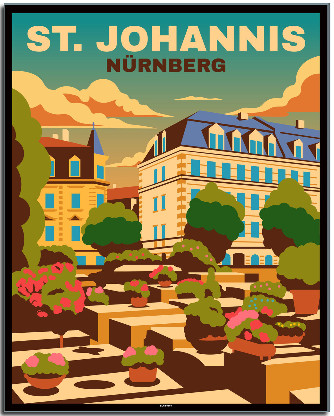 vintage berlin poster shop #40x50cm-schwarzer-farbrand