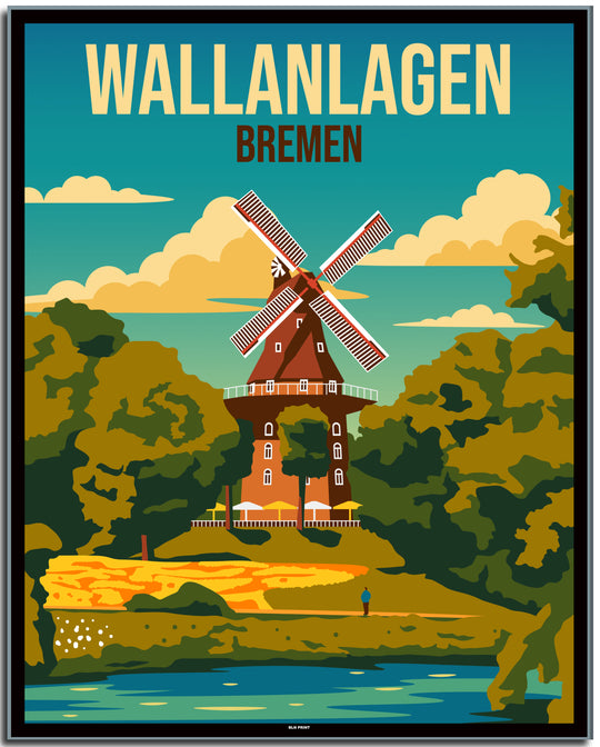 vintage berlin poster shop #40x50cm-schwarzer-farbrand
