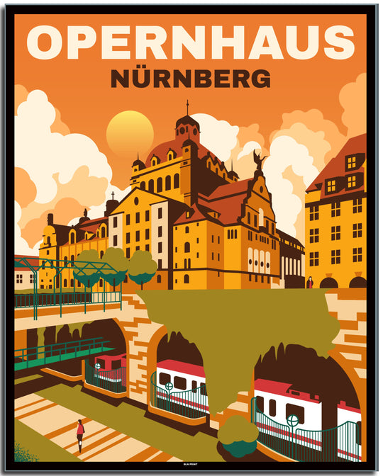 vintage berlin poster shop #40x50cm-schwarzer-farbrand