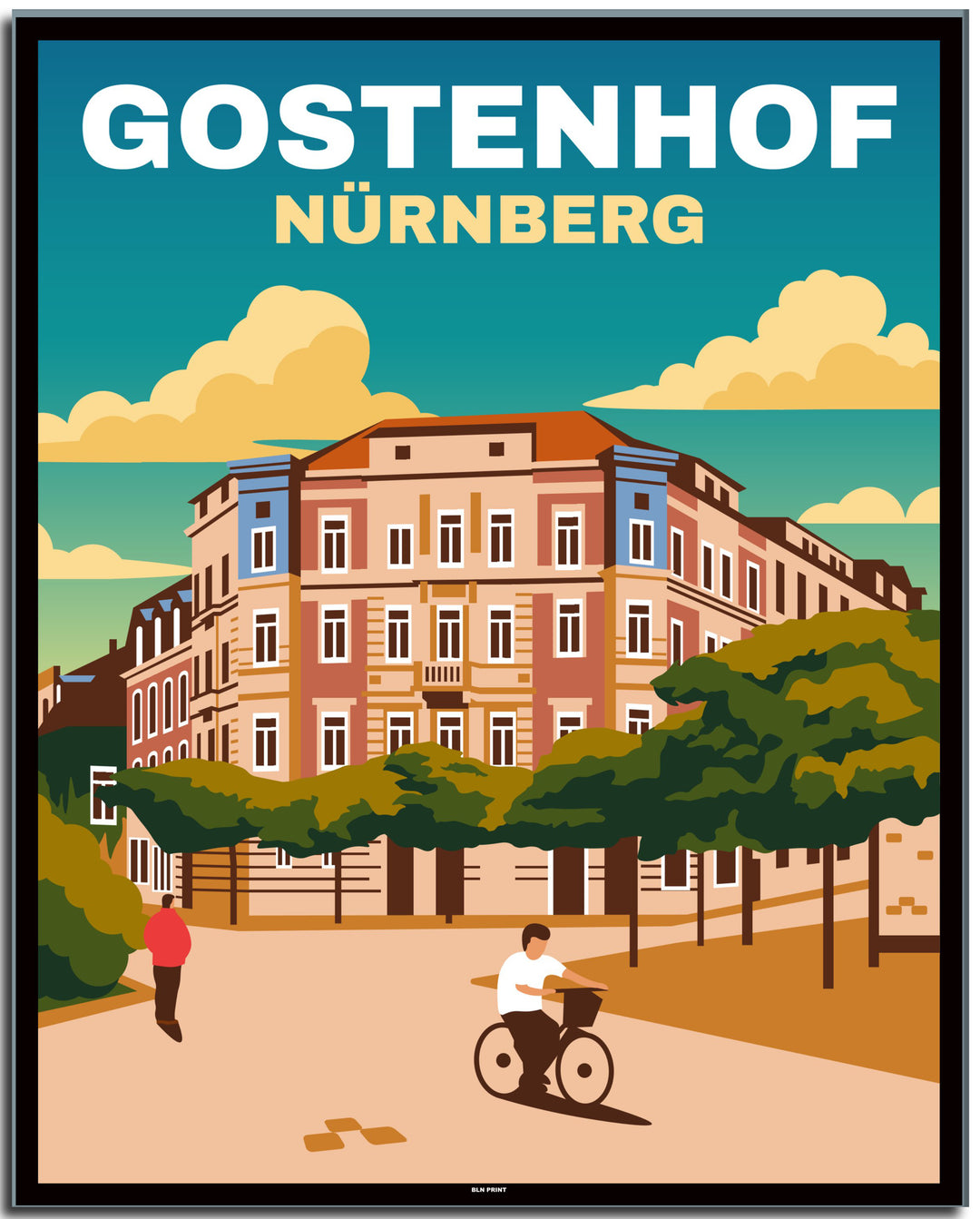 vintage berlin poster shop #40x50cm-schwarzer-farbrand