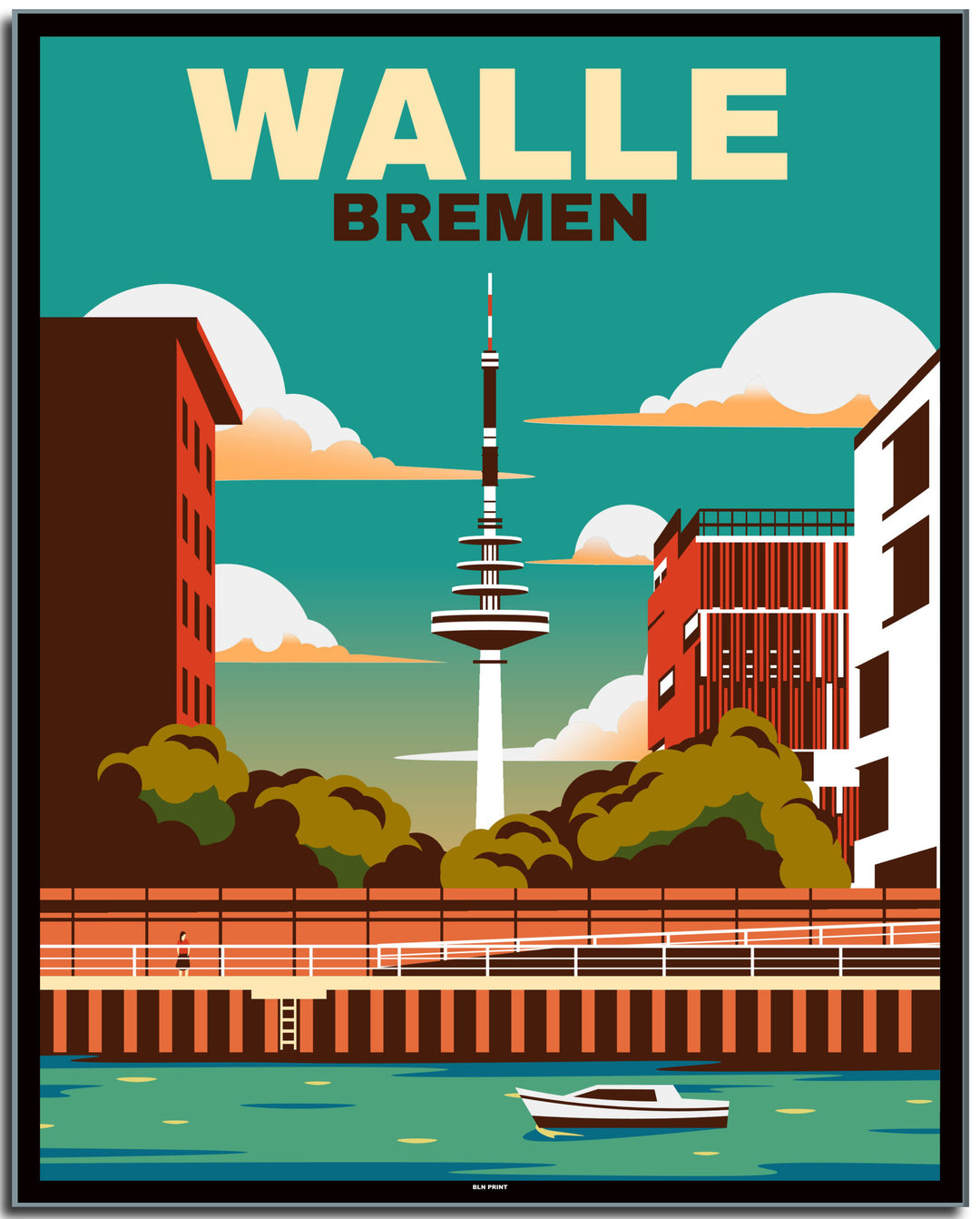 vintage berlin poster shop #40x50cm-schwarzer-farbrand
