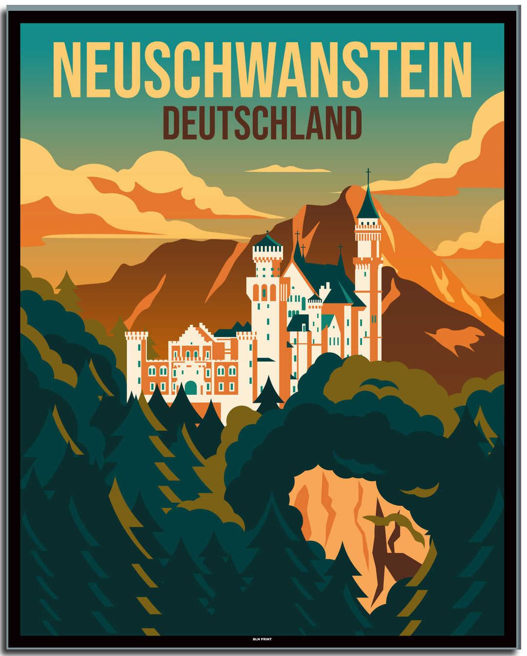 vintage berlin poster shop #40x50cm-schwarzer-farbrand