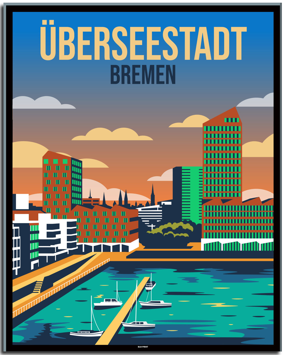 vintage berlin poster shop #40x50cm-schwarzer-farbrand