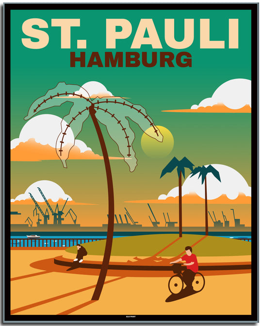 vintage leipzig poster shop #40x50cm-schwarzer-farbrand
