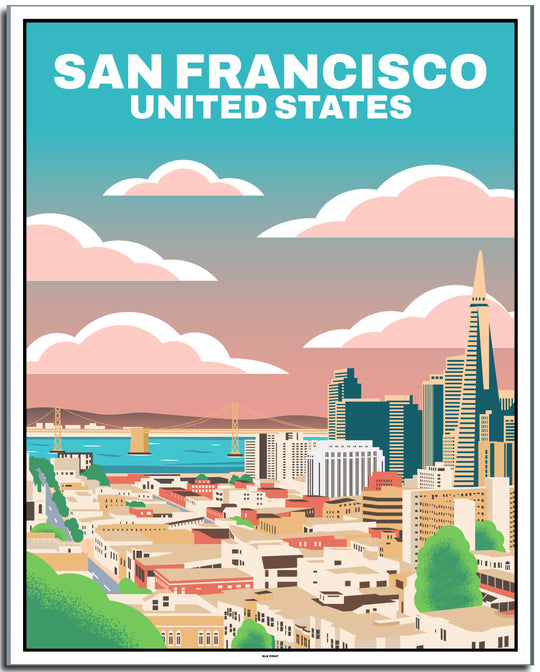 vintage travel poster San Francisco #40x50cm-weier-farbrand