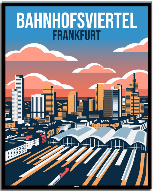 vintage frankfurt poster shop #40x50cm-schwarzer-farbrand