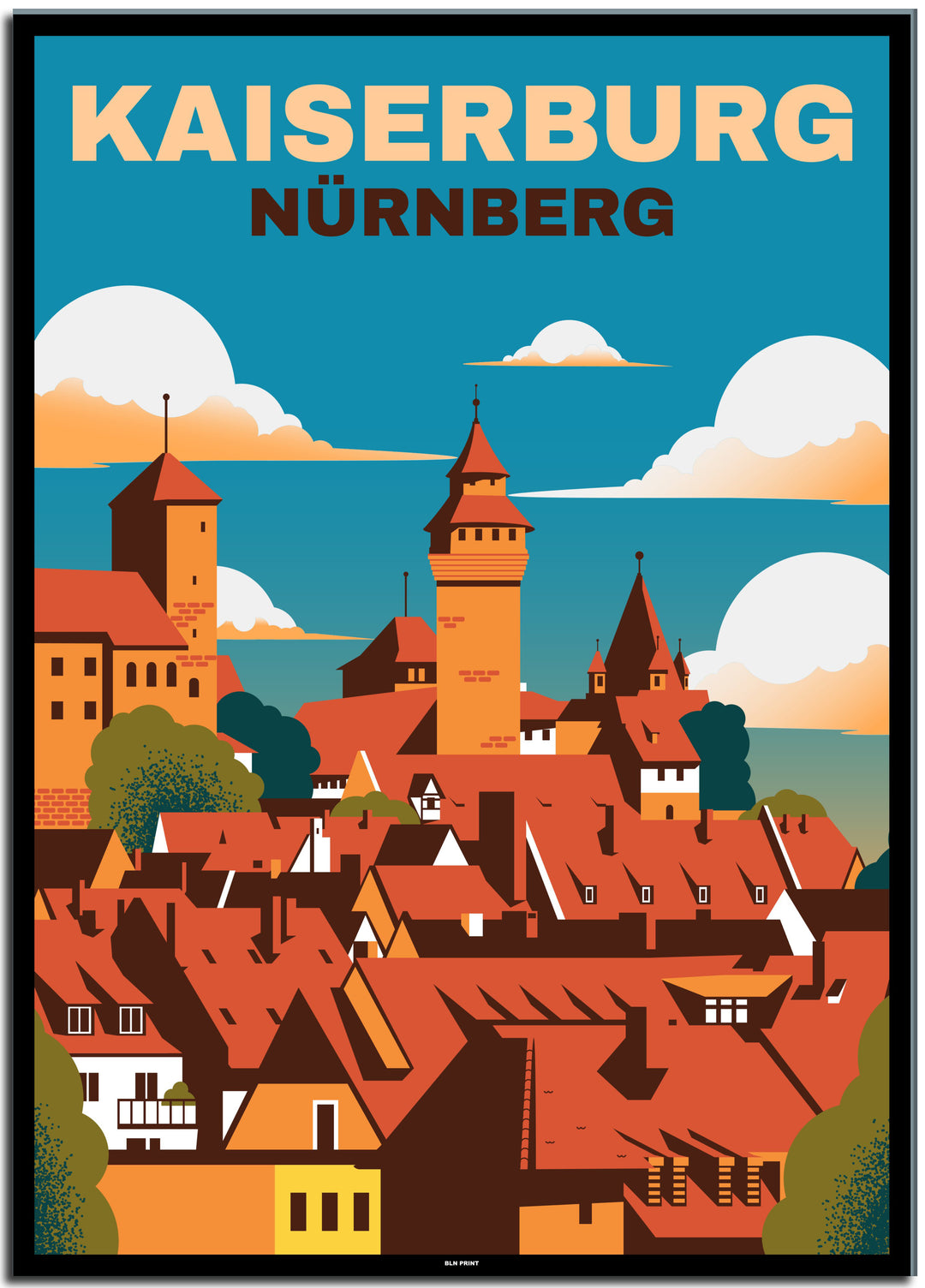 vintage berlin poster shop #50x70cm-schwarzer-farbrand