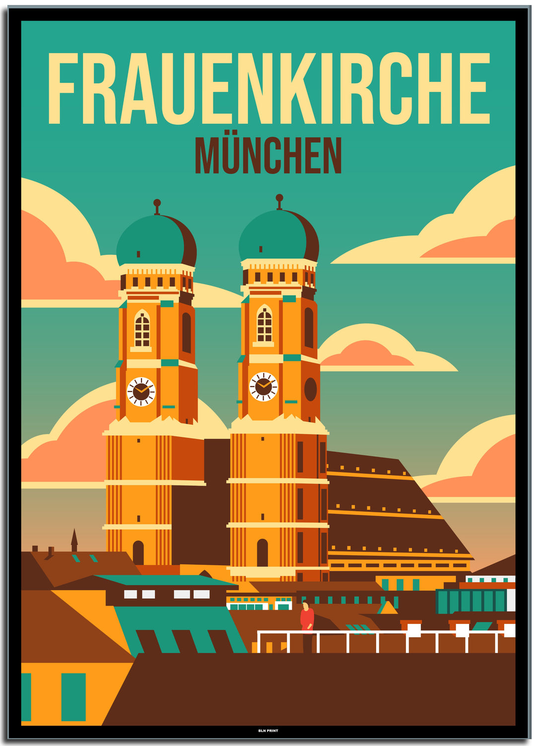 vintage münchen poster shop #50x70cm-schwarzer-farbrand