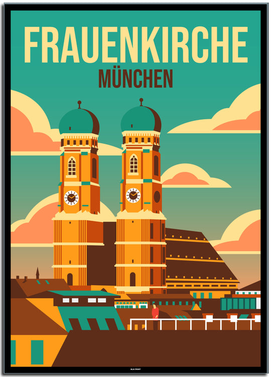 vintage münchen poster shop #50x70cm-schwarzer-farbrand