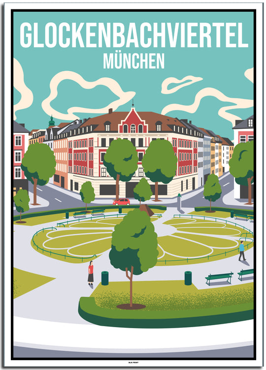 vintage münchen poster shop #50x70cm-weier-farbrand